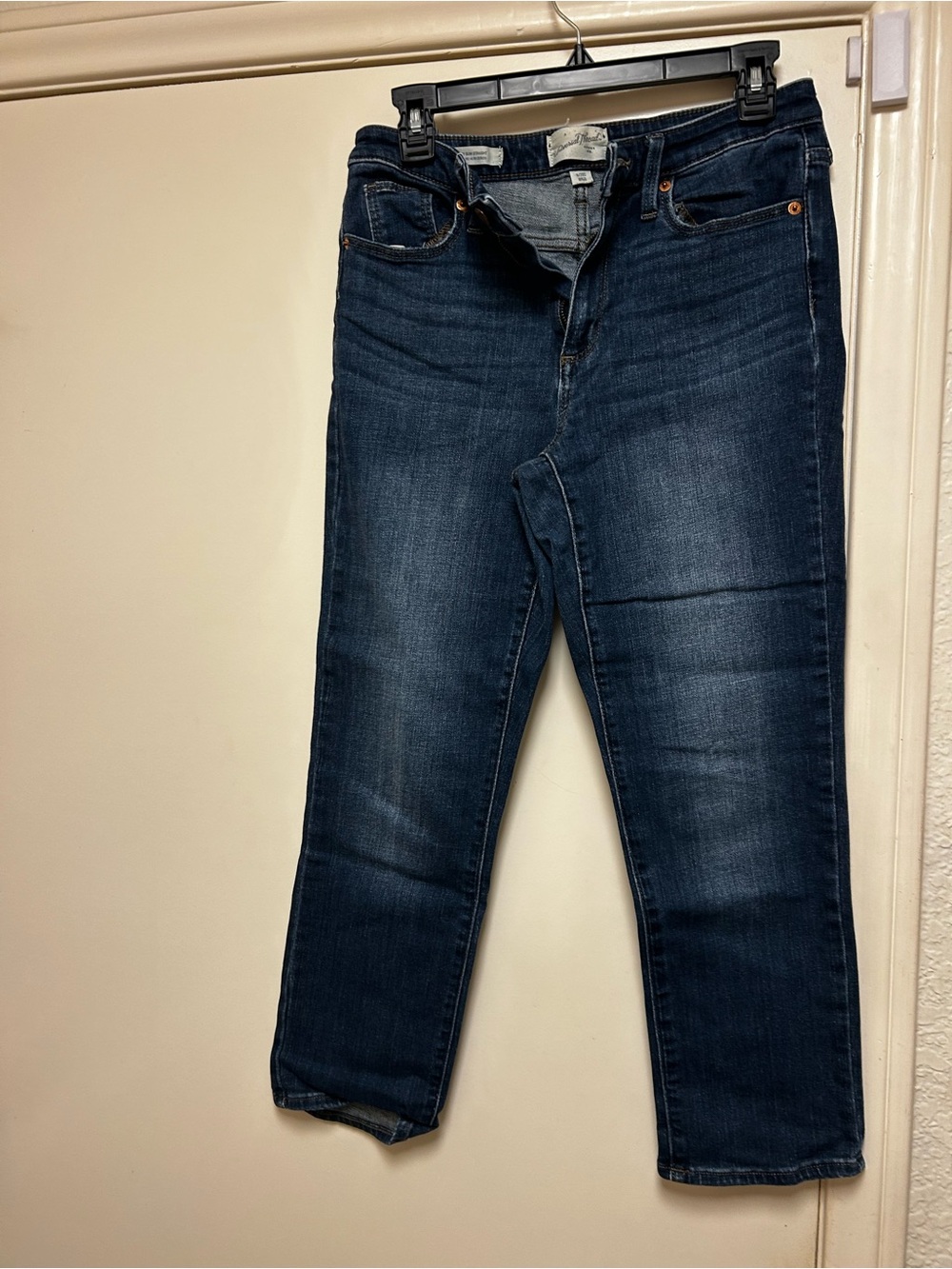 Universal Thread Dark Indigo Cropped Boyfriend Jeans